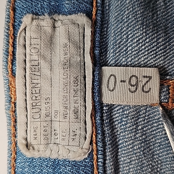 Current/Elliot The Stilleto Pencil Skirt Jean Denim Mid-Length USA Whiskey 26 - Picture 3 of 7